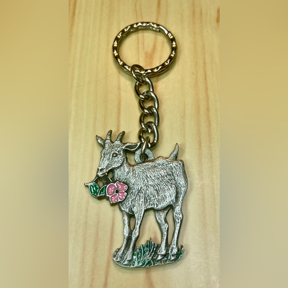 Rawcliffe Pewter Goat Keychain